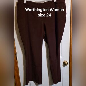 Worthington Brown Boot Cut Stretch Pants